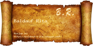 Baldauf Rita névjegykártya