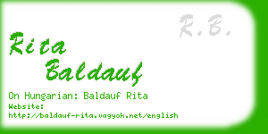 rita baldauf business card